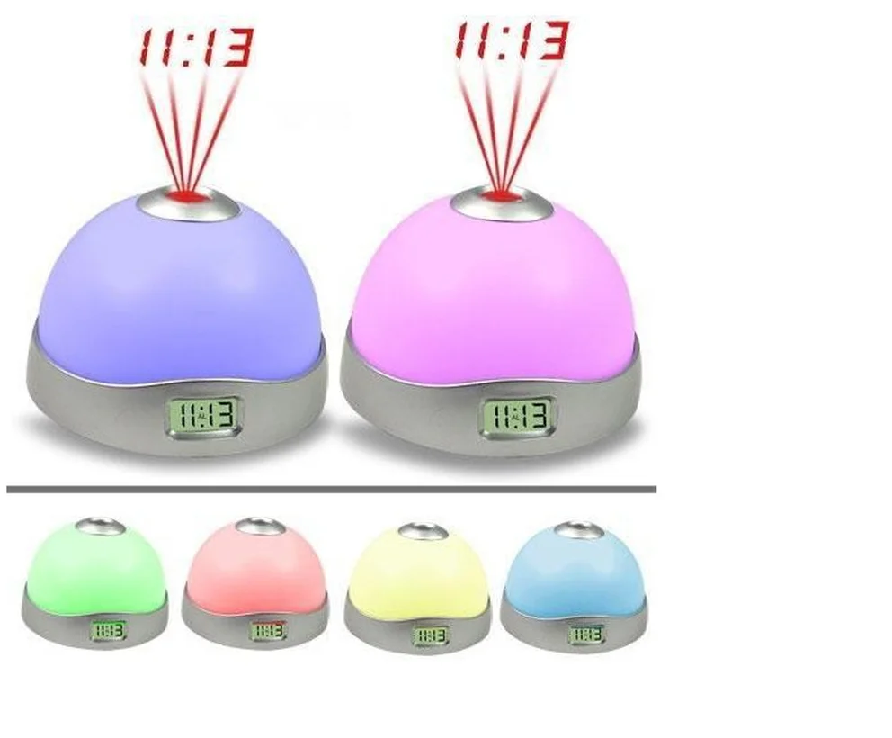 

Colorful Projection Clock Star Sky Night Light LED Magic Digital Projection Starry Alarm Clock Time Home Table Decoration 2019