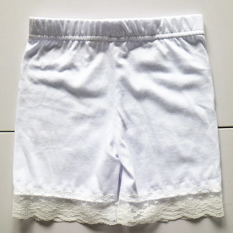 All white legging shorts for girl kids,lace girls kiddoes skinny