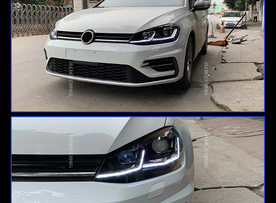 AKD автомобильный Стайлинг Головной фонарь для VW Golf 7 фары Golf7 обновление Golf 7,5 светодиодный фонарь 2013- DRL H7 D2H Hid биксеноновый луч