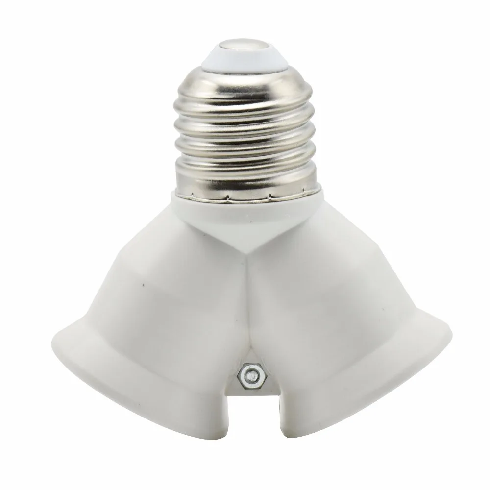 E27 To 2xE27 Lamp Holder Converter Screw Bulb Bases Lamp LED Light