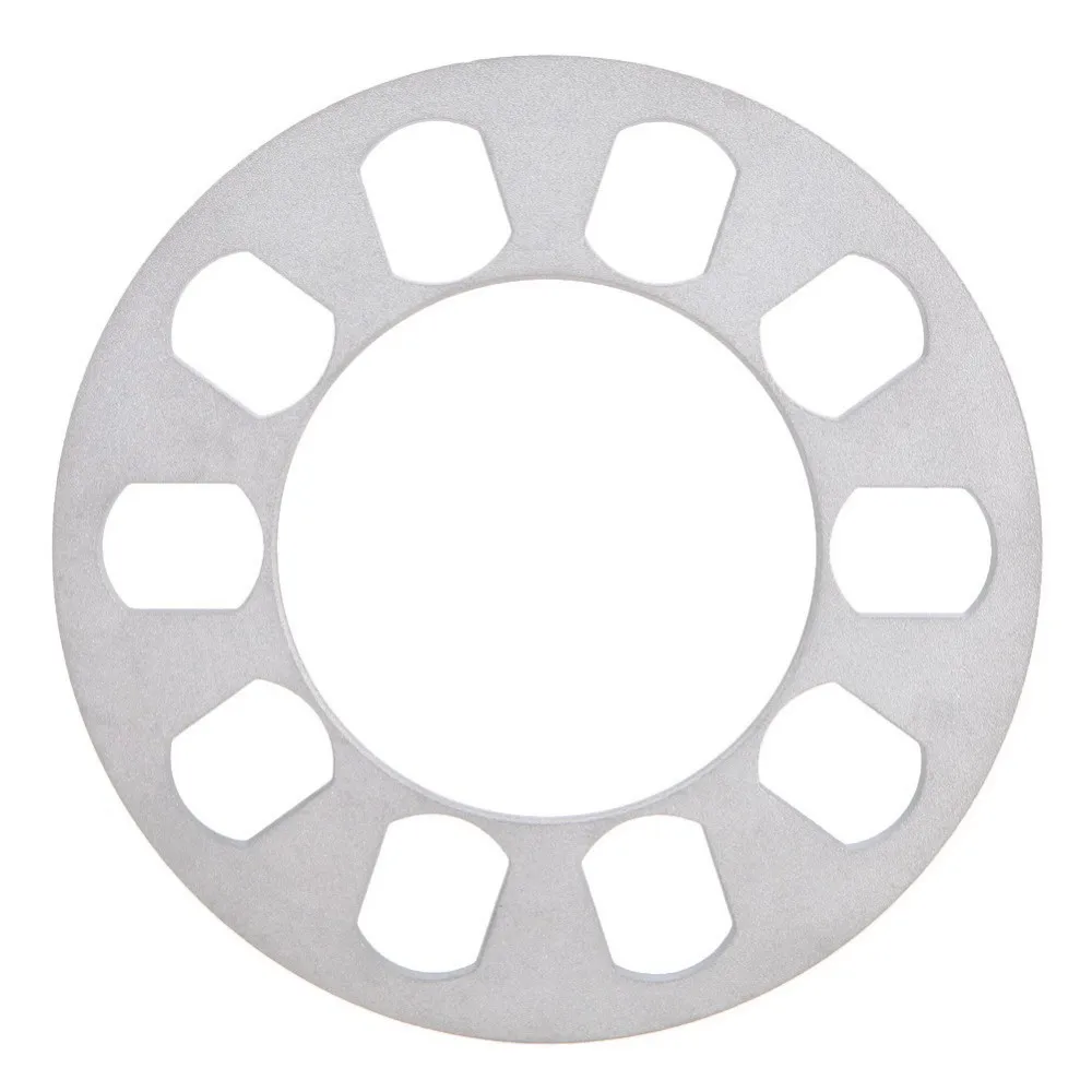 1 шт 8 мм Универсальный Алюминий сплав серебро 5 отверстие автомобиль легкосплавные диски легкосплавные колесные проставки прокладка 8 мм/0,31 ''распорка колеса 5 отверстий 8 мм