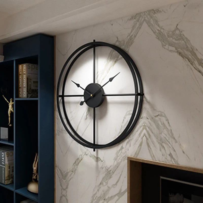 Reloj de pared creativo 2019 de diseño moderno para oficina en el hogar decorativo colgante sala de estar clásico breve Reloj de pared de Metal Reloj de pared creativo 2019 de diseño moderno para oficina en el hogar decorativo colgante sala de estar clásico breve Reloj de pared de Metal