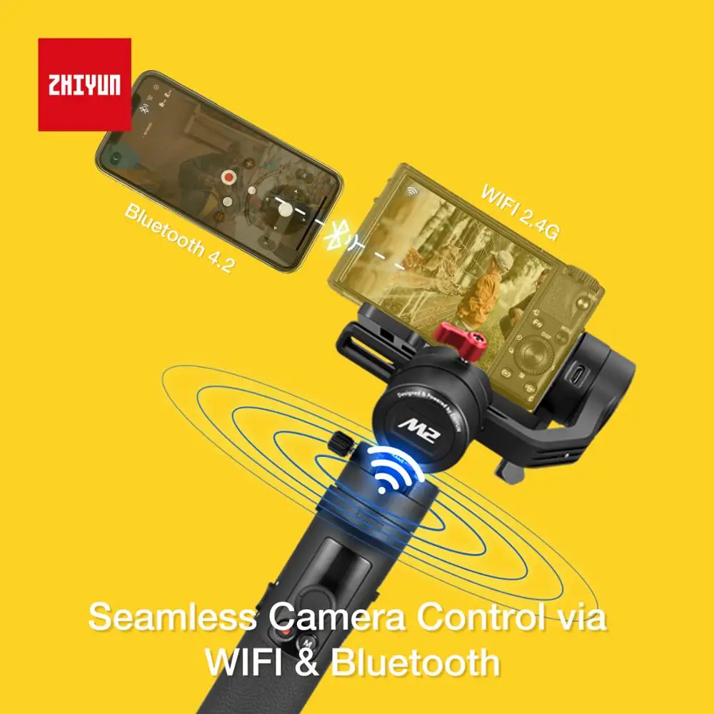 Zhiyun Crane M2 3 осевой ручной шарнирный стабилизатор для камеры GoPro Для беззеркальных