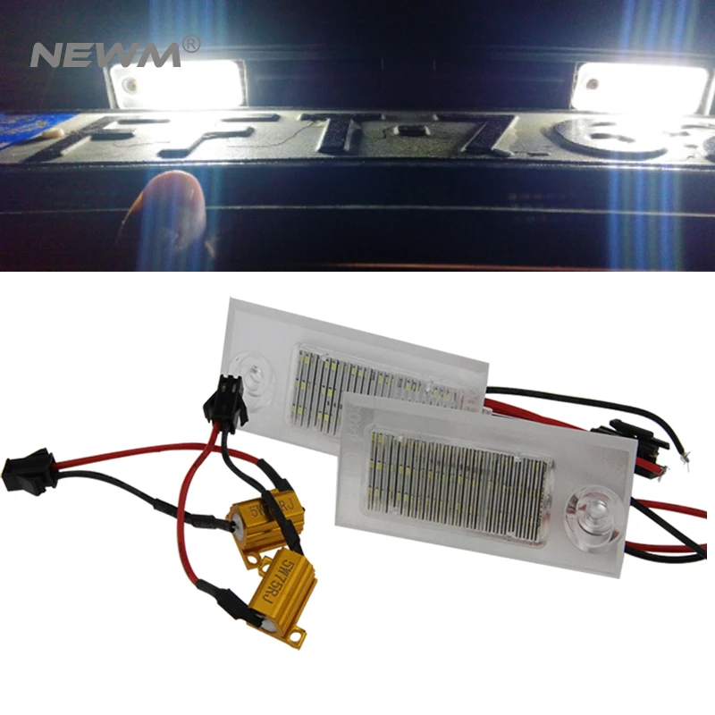 

For Audi A6 C5/4B Sedan 1997-2004 led license plate lamp 3528SMD 12V car tail light number plate reading lights white