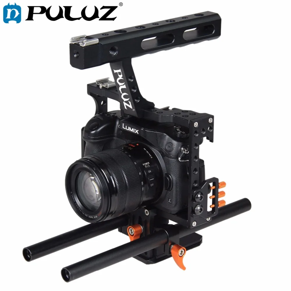 PULUZ стержень для DSLR-камеры клетка видеокамеры стабилизатор + верхняя ручка Sony A7 A7S
