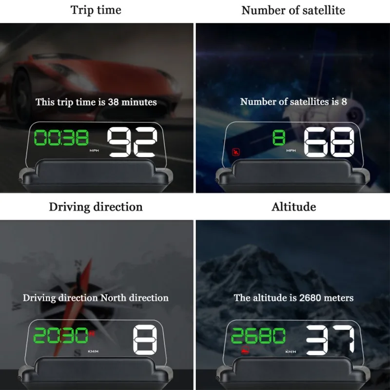 Hud T900 gps дисплей проектор Цифровой Автомобильный проектор скорости бортовой компьютер расход топлива