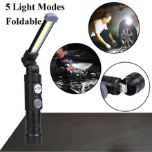 Портативный прожектор рабочий свет COB светодиодный перезаряжаемый рабочий свет Магнитный фонарик факел свет лампы фонарик Открытый Свет T9