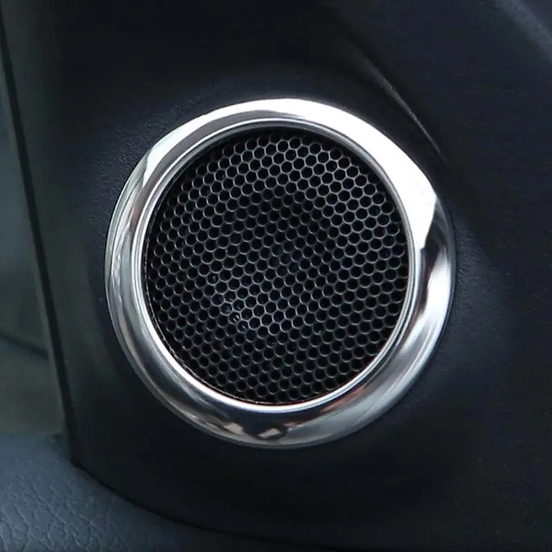 

2 PCS CAR DOOR AUDIO LOUD SPEAKER TRIM RING FOR MITSUBISHI ASX OUTLANDER PEUGEOT 4008 CITROEN C4 AIRCROSS 2012-2016 ACCESSORIES