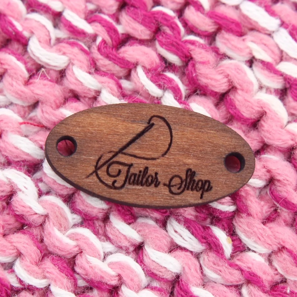 

Custom wooden tags, custom garment labels, wooden clothing tags, knitting, crochet, personalized labels (WDBQ92)