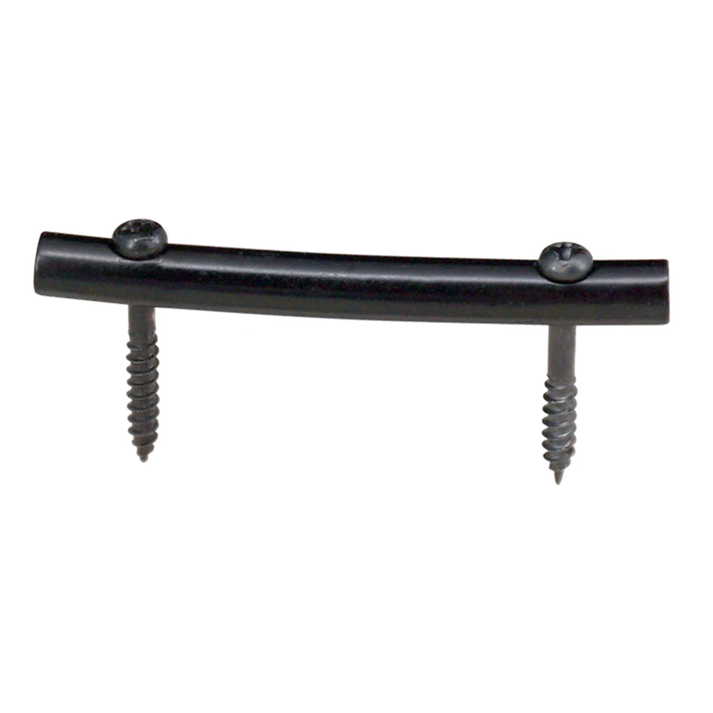 Electric Guitar Headstock String Retainer Bar 45mm Black with Mounting Screw Guitar String Retainer Bar Stringed Instrument Part