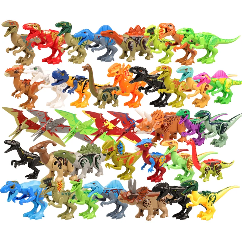 Legoings Jurassic Dinosaurs World Park Dinosaur Raptor protection zone Building Blocks Set Kids Toys juguetes Compatible Legoing