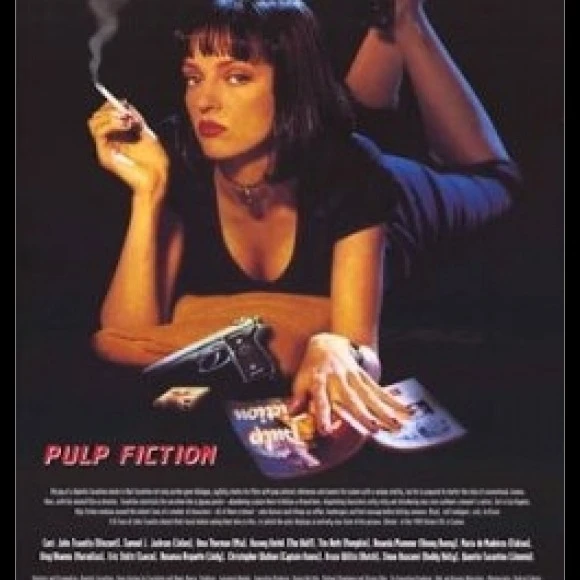 Pulp Fiction Film Review Laminated & Framed Poster By (24 X 36)