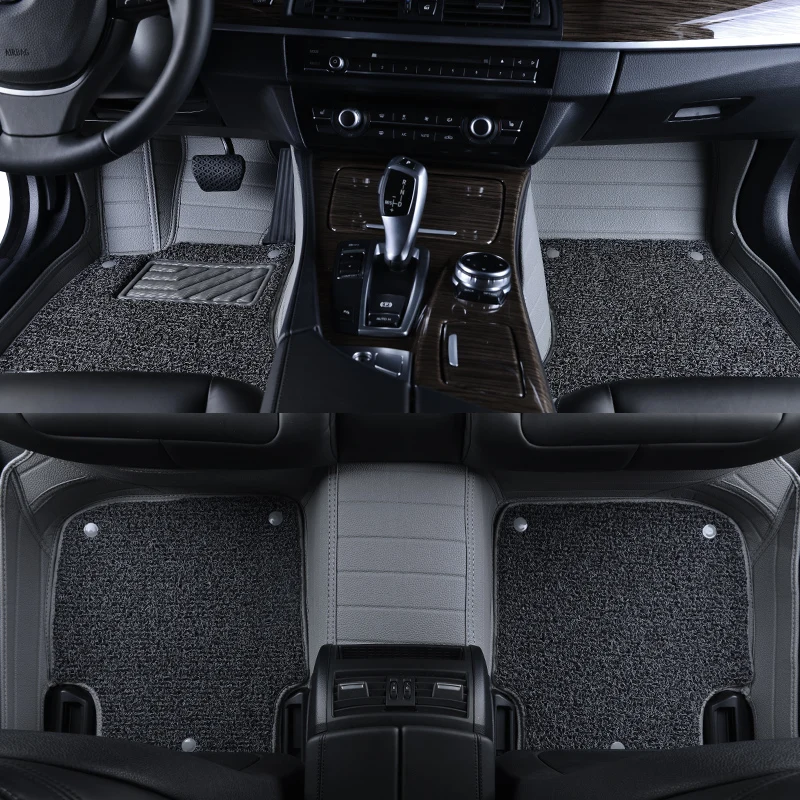 Leather Wire Car floor mat for Mitsubishi ASX Pajero Outlander RVR