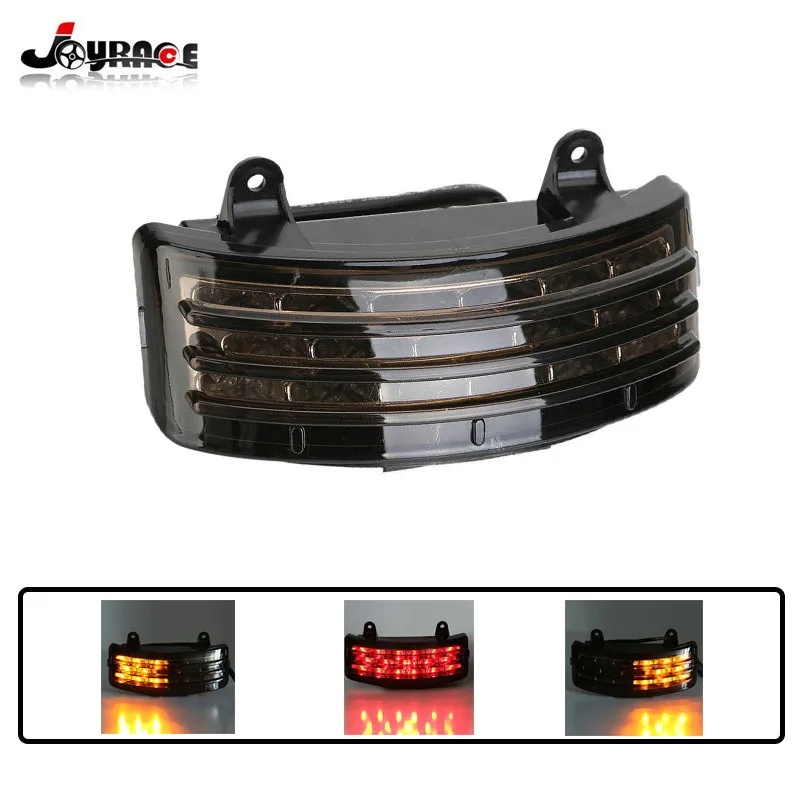 

Tri-Bar Rear Fender LED Integrated Tip Light Brake Tail light Stop Turn Signal Lamp For Harley Touring FLHX FLTRX Street Glide