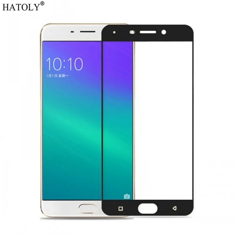 Защитное стекло для экрана Oppo R9 Plus полное покрытие закаленное против царапин HATOLY