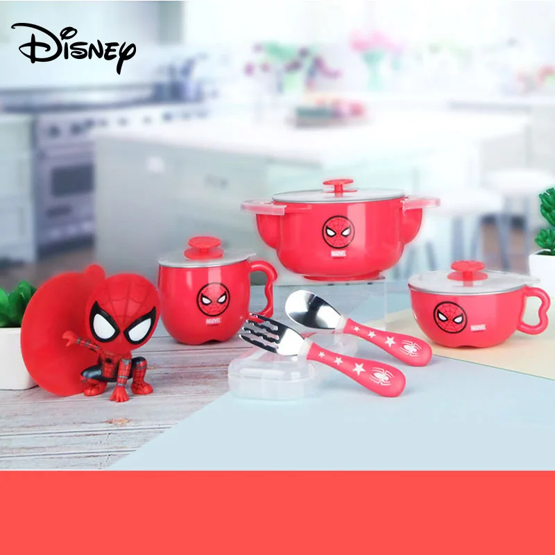 

Disney baby children's tableware baby stainless steel insulation water shatter-resistant bowl spoon complementary cup tableware