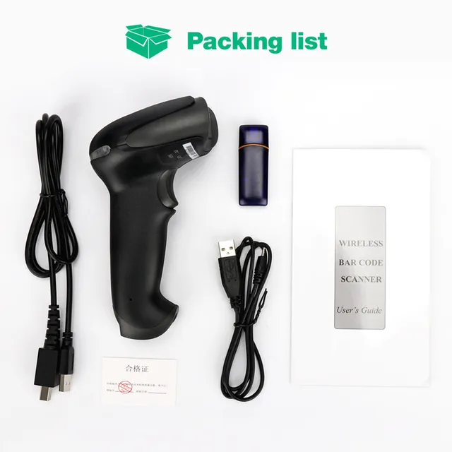 Wireless Barcode Scanners 433Mhz long range Cordless Handheld laser Barcode scanner High Scaned Speed POS and Inventory NT-2028