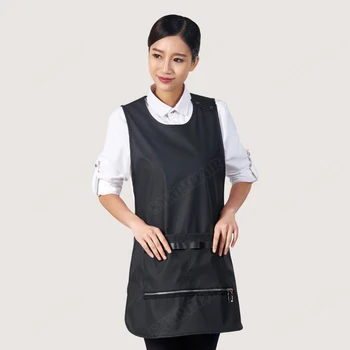 

Salon Hollow Grid Cloth Design Hairdressing Pocket Apron Haircut Bib Barber Styling Hairdresser Cloth Cape for A Hairstyle UN810