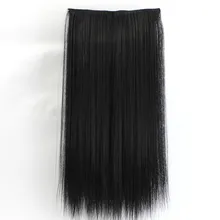 JOY& BEAUTY, 60 см, 120 г, Длинные прямые женские волосы на заколках для наращивания, черные, коричневые, высокая температура, синтетические волосы