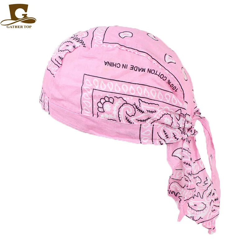 Крутая Кепка унисекс из хлопка с черепами Байкерская узором пейсли durag do rag
