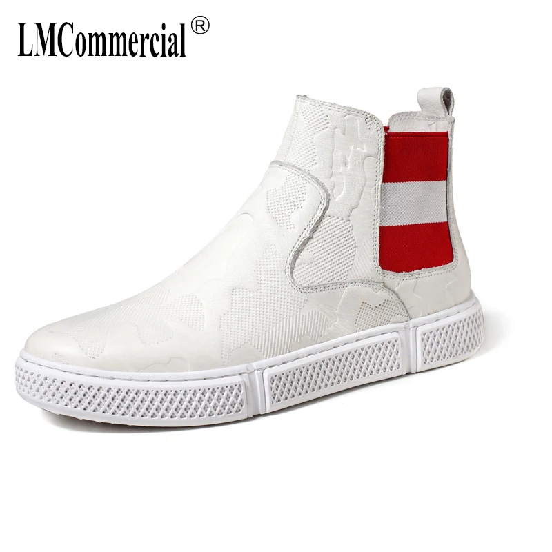 

autumn winter new Genuine leather Chelsea boots men Retro men's casual Riding boots all-match cowhide breathable Leisure shoes
