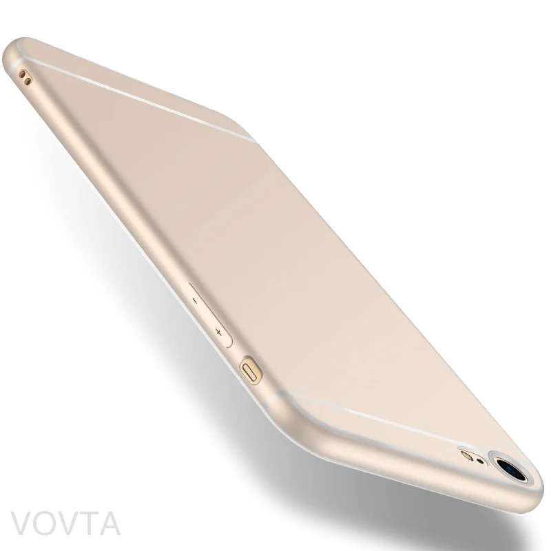 VOVTA Ультратонкий чехол для телефона для iPhone 6, 6 s, чехлы 6, 6s Plus, роскошный пластиковый чехол из ТПУ для iphone 7, 8, чехол, 7, 8 Plus, SE, 5, чехлы для 5S - Цвет: white