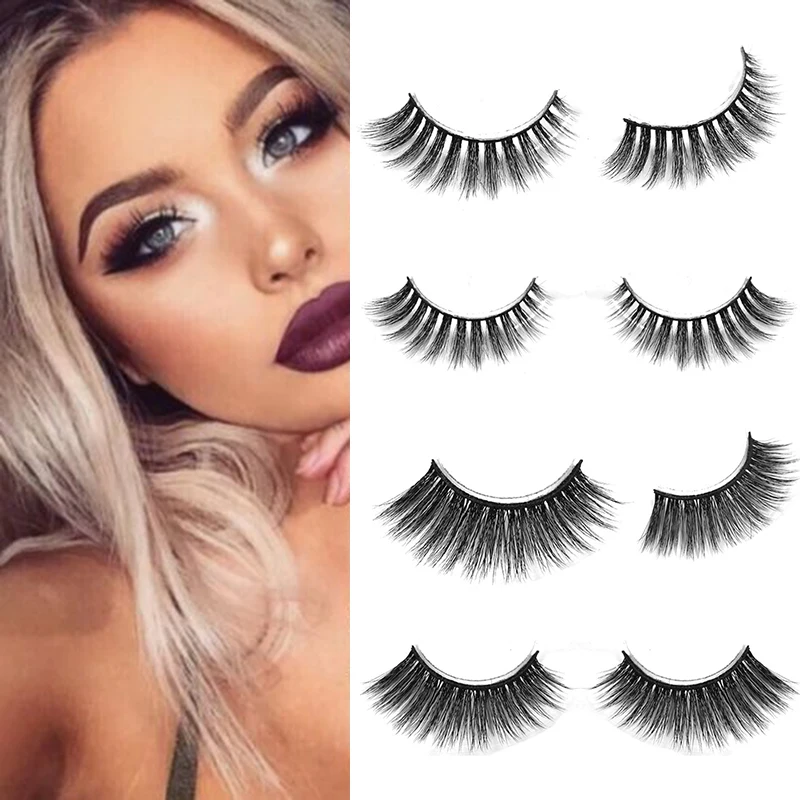 

ELECOOL 3D False Eyelashes 100% Cruelty Free Lashes Handmade Reusable Natural Eyelashes Popular Falselashes Makeup High Quality