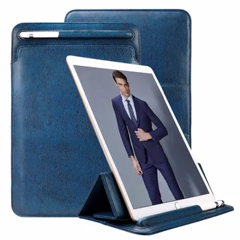 

PU Leather Sleeve Envelope Case Tri- fold Stand Cover with Pencil Stylus Holder Pocket for Apple 10.5 inch iPad Pro 2017 Funda