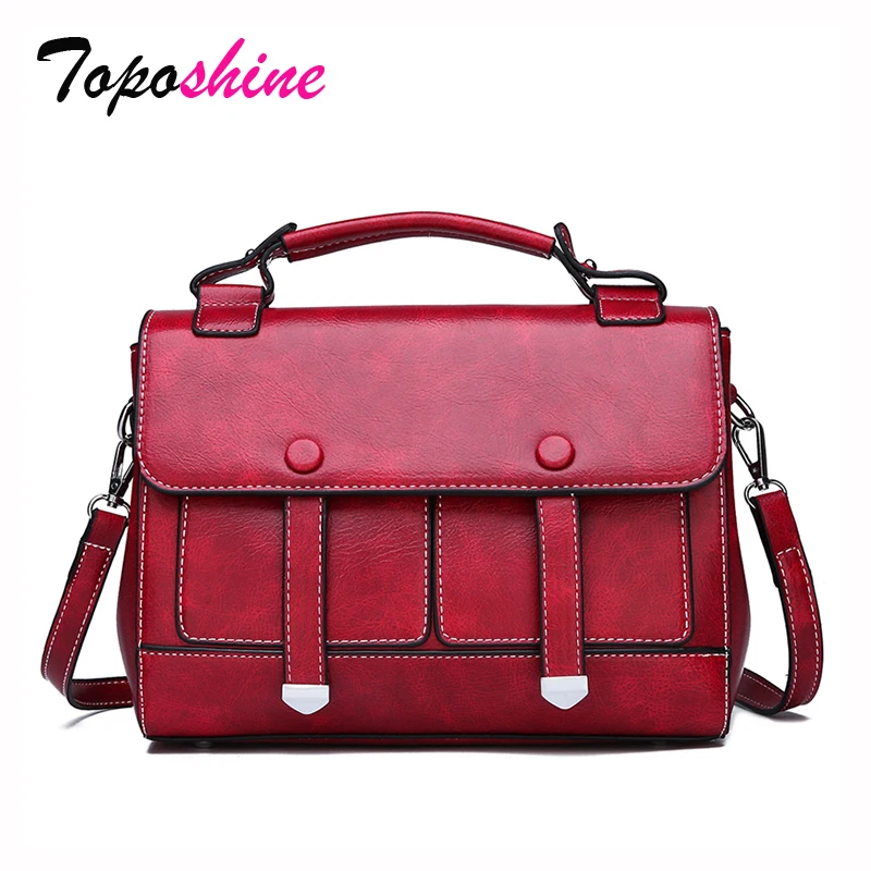 

Toposhine Retro Postman Small Square Bag Female New Fashion High Quality Handbag Casual Wild Shoulder Messenger Bag