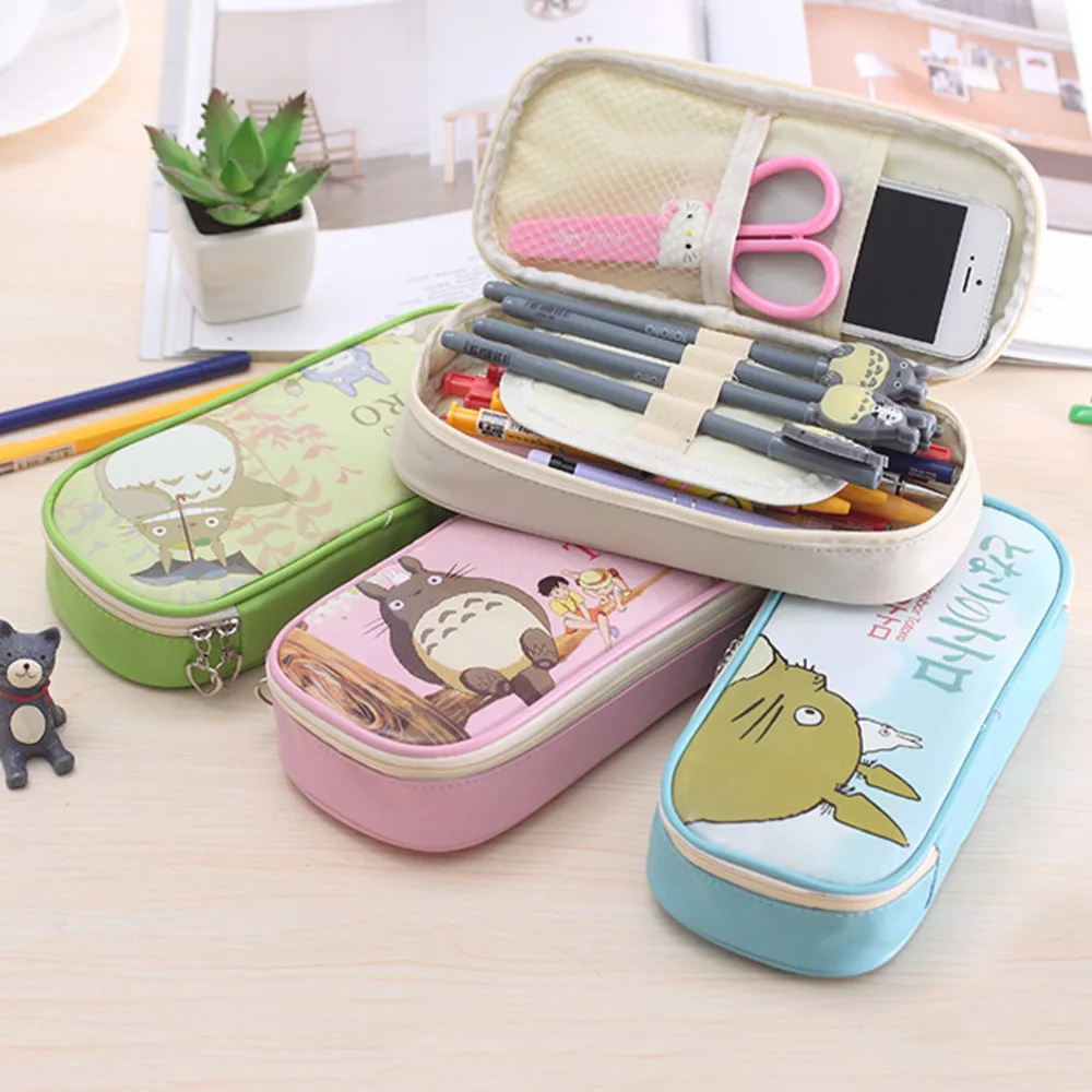 

ZT Originality Stationery Lovely Cartoon Totoro Will Capacity Pencil Case Concise Will Pencil Case etui pencilcase WJ-HD2