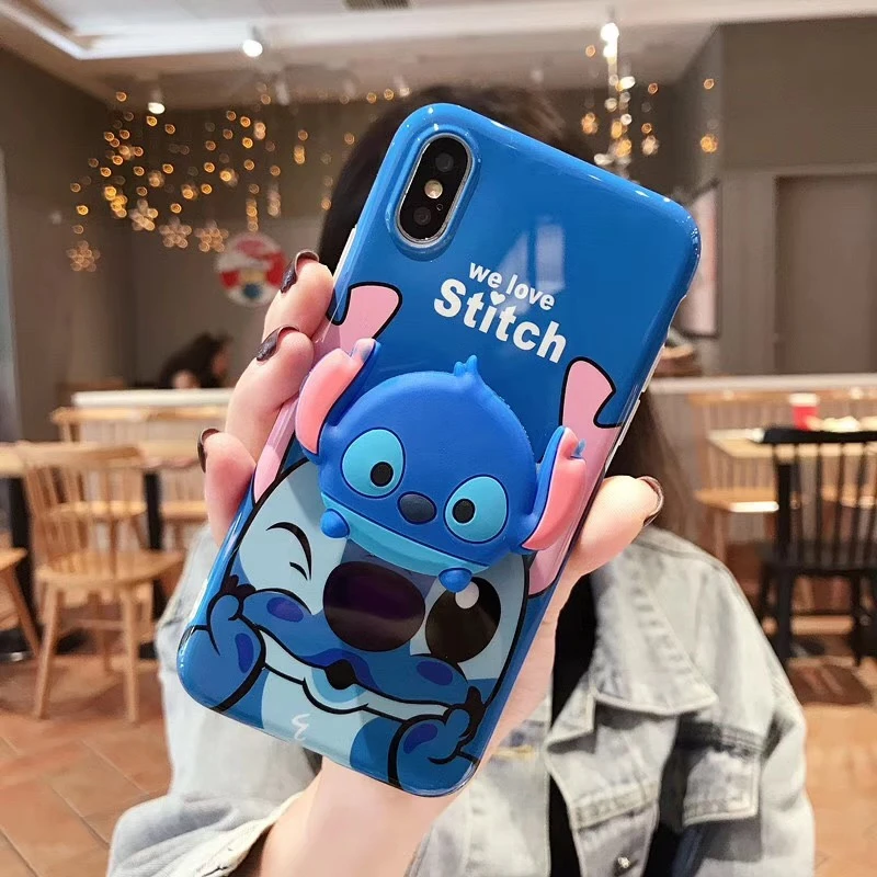 

Luxury Stitch holder silicone phone case for iphone 7 8 plus 6 X XR XS MAX 11 Pro Cover for samsung S8 S9 Note 9 S10 coque funda