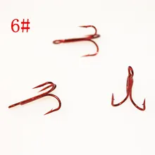 KKWEZVA 20 шт./лот 6# Высокоуглеродистая сталь рыболовные крючки для мягкой приманки острый крючок под червя красный крючок