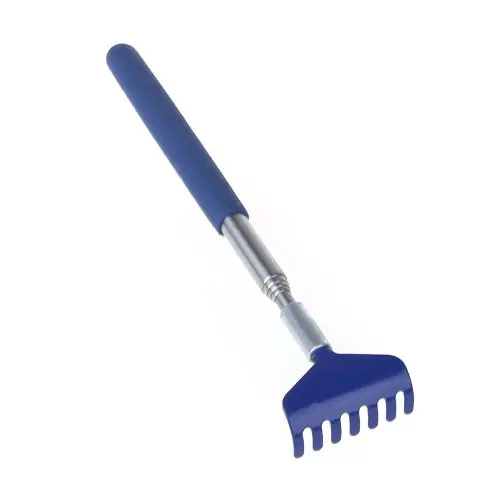 

Wholesale Extendale Telescoping / Telescopic Metal Back Scratcher with Soft Cushion Grip Head & Handle Retractable Blue