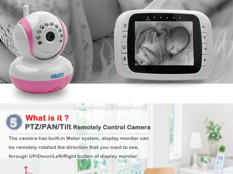 BILLFET 2.4 ГГц Беспроводной видео Baby Monitor с Камерой Батареи Няня Камера Ночного Видения Видео Bebe Няня Камеры Видео няня видео няня Видео Монитор Младенца радионяня с камерой Видео няня видеоняни Детские няня