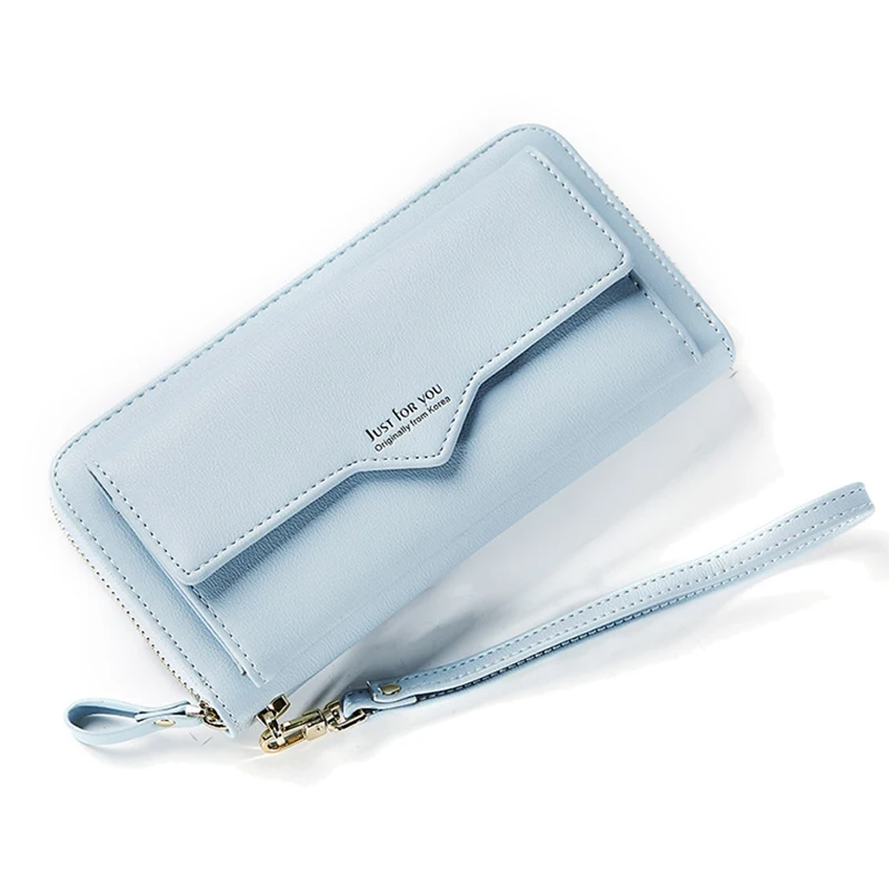 

Fashion Women Wallet Luxury PU Leather Casual Solid Long Wallets Purses Money Card Holder Phone Bag Ladies Long Zipper Purse
