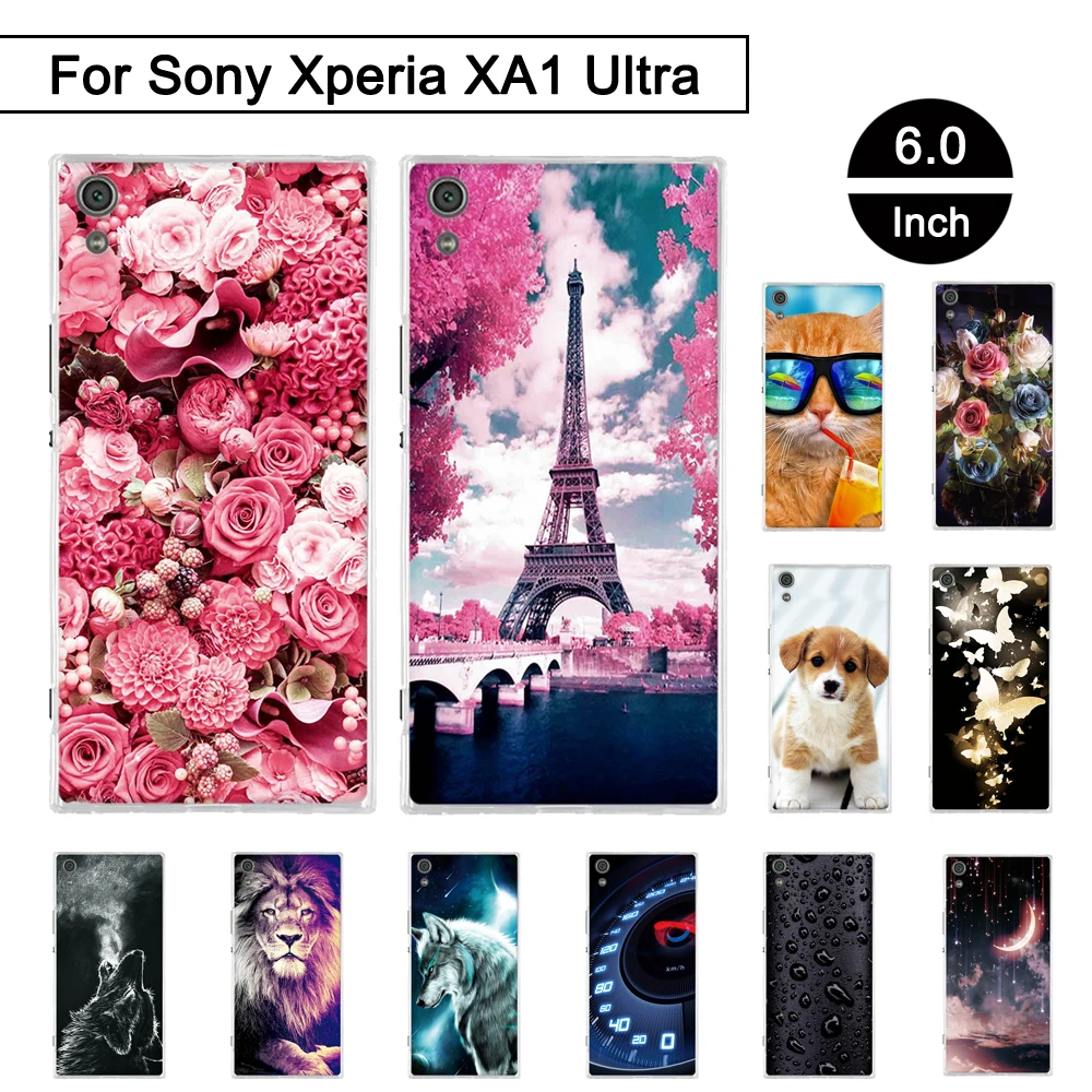 ТПУ чехол для Sony Xperia XA1 Ultra G3221 G3223 G3226 G3212 Мягкий силиконовый xa1 ультра задняя крышка