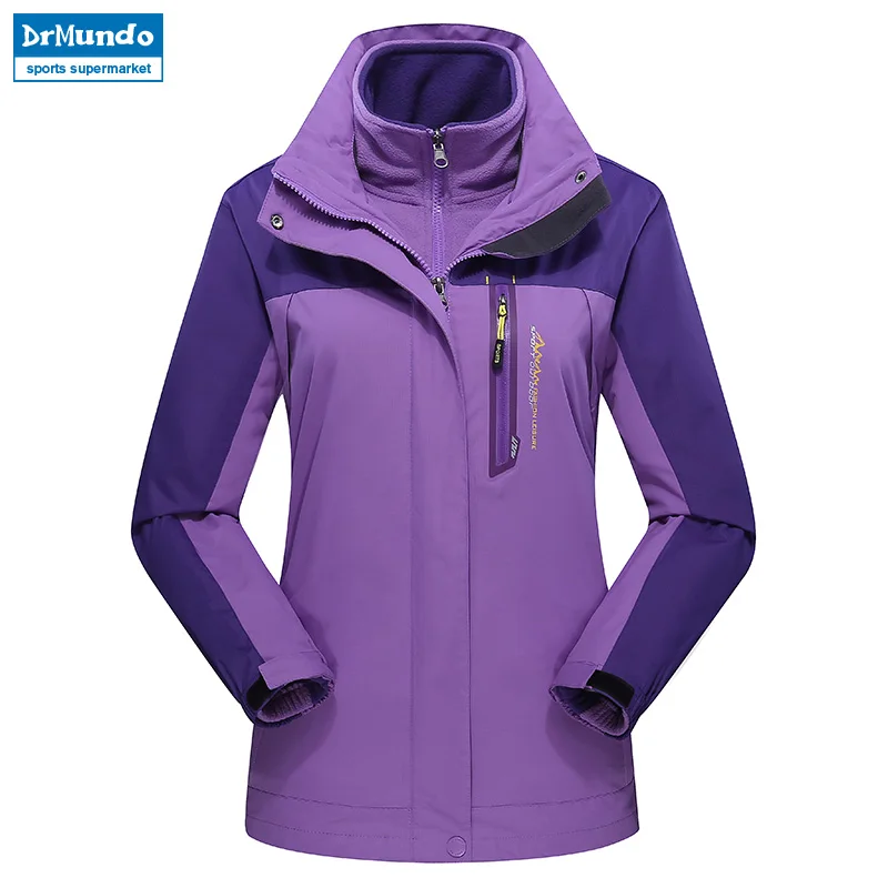 Женская лыжная куртка, утолщенная, для горных лыж размера плюс, флисовая, лыжная одежда, водонепроницаемая, для пеших прогулок, для сноуборда, ветрозащитная, зимняя куртка