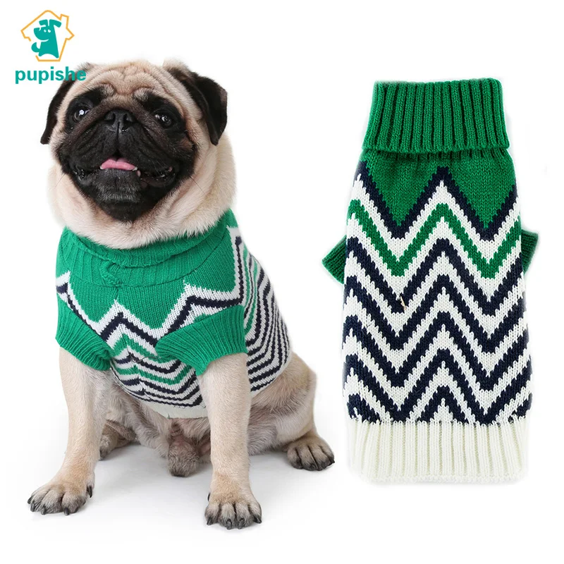 

PUPISHE Dog Sweaters Autumn Winter Warm Dog Clothes Fashion Knit Pet Sweaters for Small Medium Dogs Pug Chihuahua Knitwear
