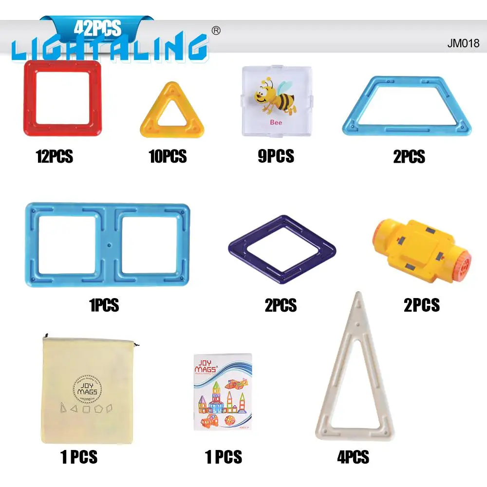 Lightaling Мини Красочный Магнитный блок строительный конструктор Набор 3D DIY Кирпич Развивающие детские игрушки для детей Рождественский подарок игрушка - Цвет: 42 PCS