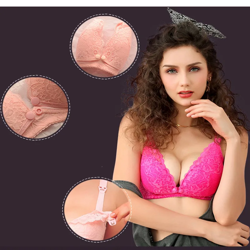 MODENGYUNMA BreastFeeding Bra Lace Cotton Maternity Nursing bra For Pregnant Women Pregnancy Underwear Intimates 2018 