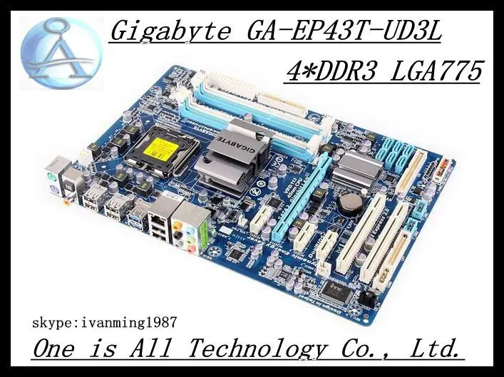 Free shipping original motherboard for Gigabyte GA-EP43T-UD3L DDR3 LGA 775 EP43T-UD3L P43 Desktop motherboard Free shipping original motherboard for Gigabyte GA-EP43T-UD3L DDR3 LGA 775 EP43T-UD3L P43 Desktop motherboard