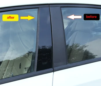

for vw bora 2009-2012 2013-2015 2016-2018 Window trim column Decoration Black mirror sticker