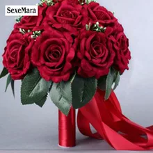 Новое поступление невесты с цветами, букет невесты, свадебные красные свадебные букеты