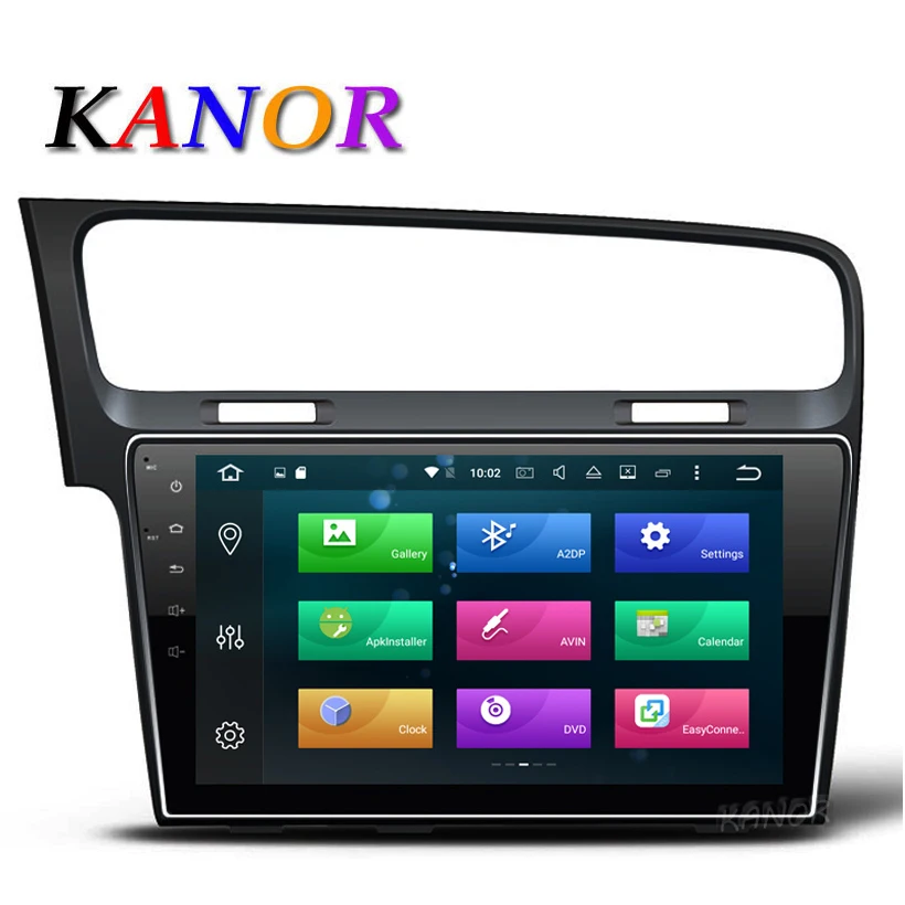 

KANOR 8 Core 2G+32G Android 6.0 Car GPS Radio For VW Golf 7 With GPS WiFi Navigation Video Head Unit Bluetooth SWC USB