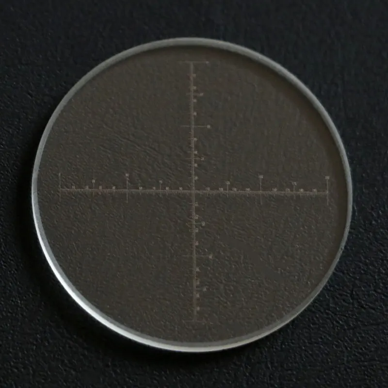 952 крестообразная сетка оптического стекла Микроскоп-микрометр окулярная раздвижная шкала поперечная линейка для измерения диаметра