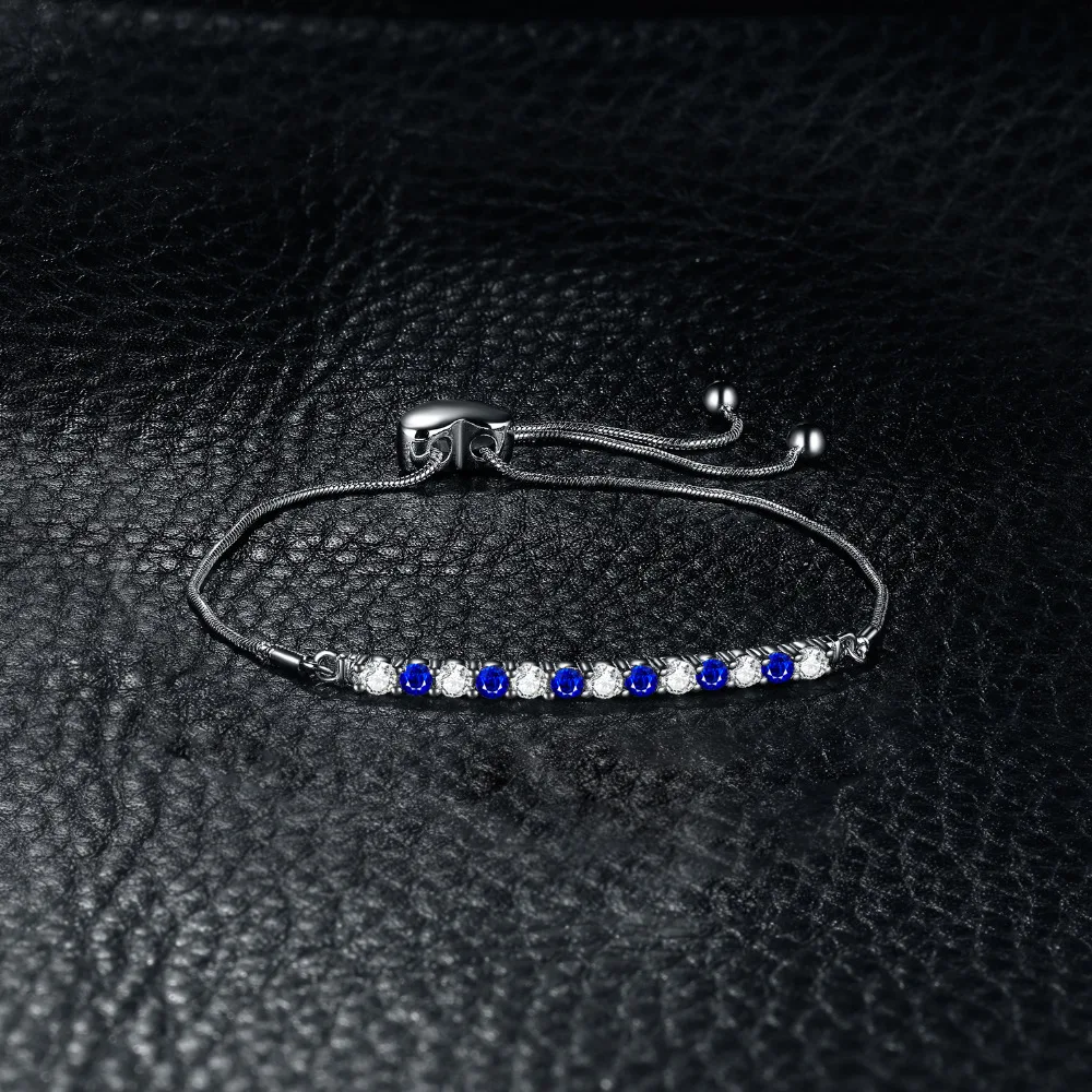 JewelryPalace многоцветный 0.4ct создан синий шпинель регулируемый браслет стерлингового серебра 925 Лидер продаж подарки для Для женщин девочек