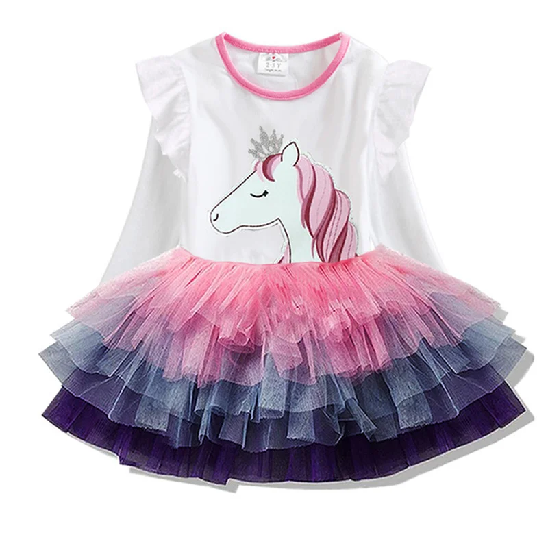 

Vestidos Girls Summer Dress for Girls Unicorn Party Rainbow Kids Dresses for Girl Unicornio Party Dress Easter Carnival Costume