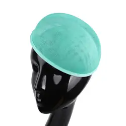 Изумрудно-Зеленая 5psc/Лот 18*16 см Женская однотонная овальная розовая Базовая шляпа Имитация Sinamay База чародейная шляпа ручная работа основа