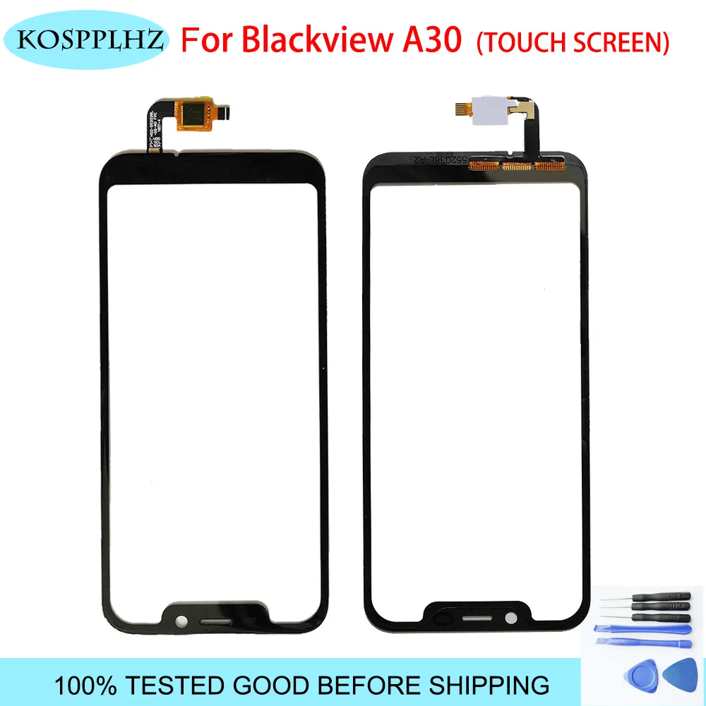 

KOSPPLHZ Black 5.5 inch front outer glass For Blackview A30 Touch Screen Touch Panel Lens Replacement A 30 + Tools