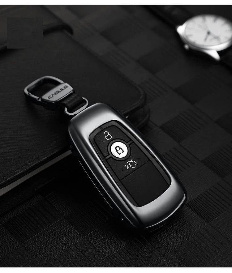 Алюминий сплав дистанционный ключ брелок чехол оболочка для Smart ключа для Ford Explorer F150 Mustang край алюминия стайлинга автомобилей